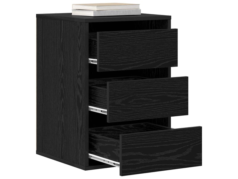 Armoire à tiroirs, commode 3-tiroir chêne noir 41x40x58 cm - Conforama C