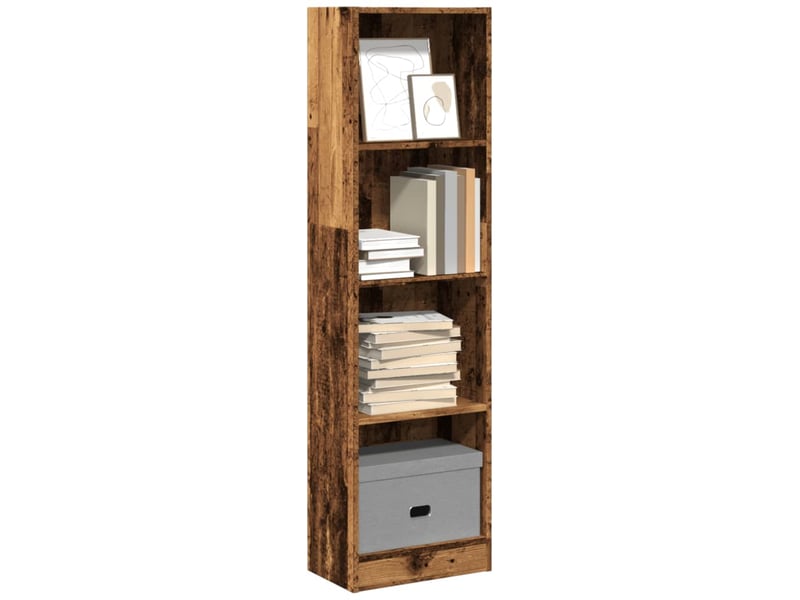  Bibliothèque, meuble de rangement salon vieux bois 40x24x143 cm bois d'ingénierie  - Conforama B