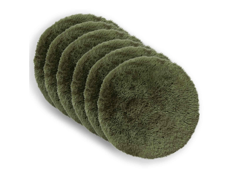 Lot de 2 coussins avec oreiller, coussins décoratifs heerlen vert fleece pv cf50633 - Conforama A