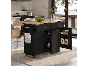 Desserte 2 portes 3 tiroirs coloris noir mdf