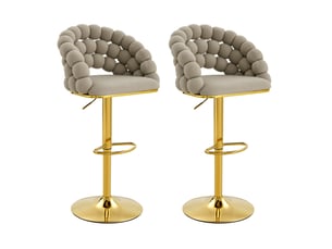 tabouret de bar assise réglable en hauteur  HAUSS SPOLE  - gris hauteur d'assise 65 cm vendu Par paire