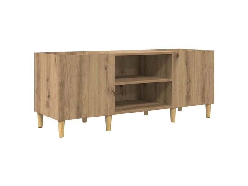 Meuble à vinyles, meuble de rangement salon 121 x 38 x 48 cm bois d'ingénierie - Conforama A