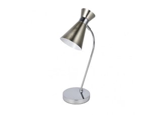 Lampe de bureau fabrilamp petra nickelchromé 1 x e14 orientable 48x24x15 cm