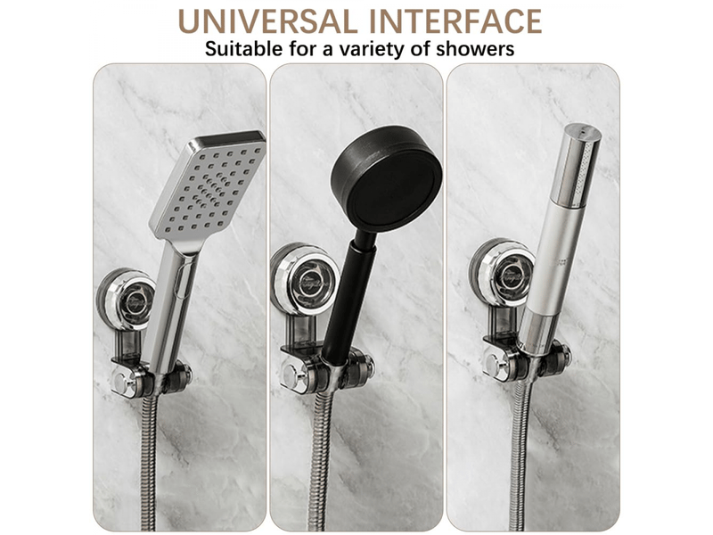  Support de douchette universel amovible - ventouse à forte adsorption réglable sans perçage, crochet inclus pour pommeau de douche  - Conforama D