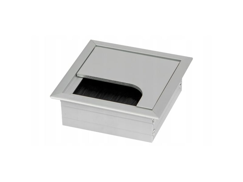  Passage de câbles en aluminium de 80x80 mm avec couvercle et brosse  - Conforama A