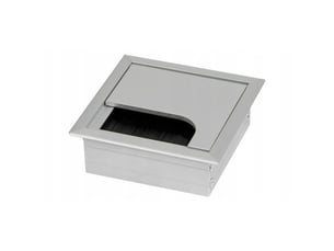 Passage de câbles en aluminium de 80x80 mm avec couvercle et brosse