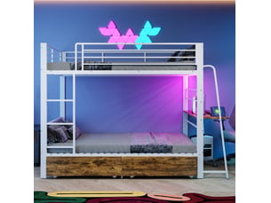 Lit superposé 90x200 cm <strong>HAUSS SPOLE</strong>  <strong></strong> coloris bicolore