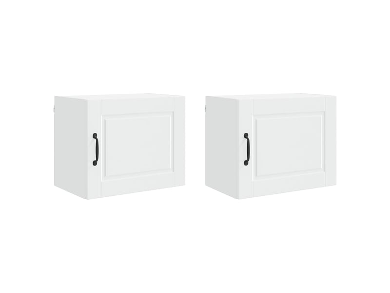 Meuble mural de cuisine | armoire de cuisine 2 pcs blanc bois d'ingénierie shl9335 - Conforama A