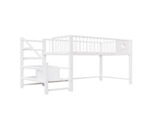 Lit simple 90x200 cm PHOEBE CAT coloris blanc