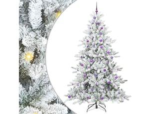 Sapin de noël, arbre de noël artificiel à branches articulées blanc 240 cm cf61070