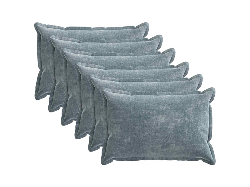 Lot de 6 housses de coussin houten bleu clair 40 x 60 cm cf49802  - Conforama A