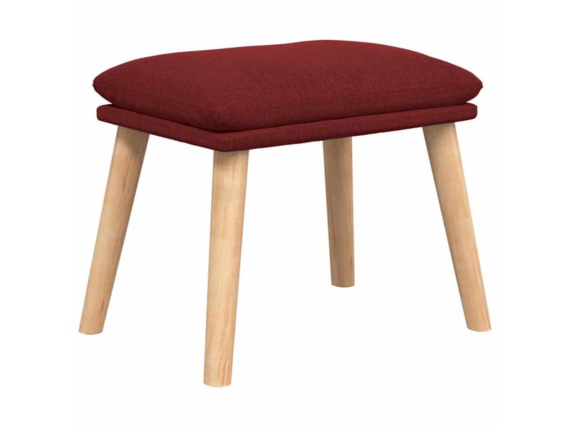  Vidaxl chaise de relaxation avec repose-pied rouge bordeaux tissu  - Conforama E