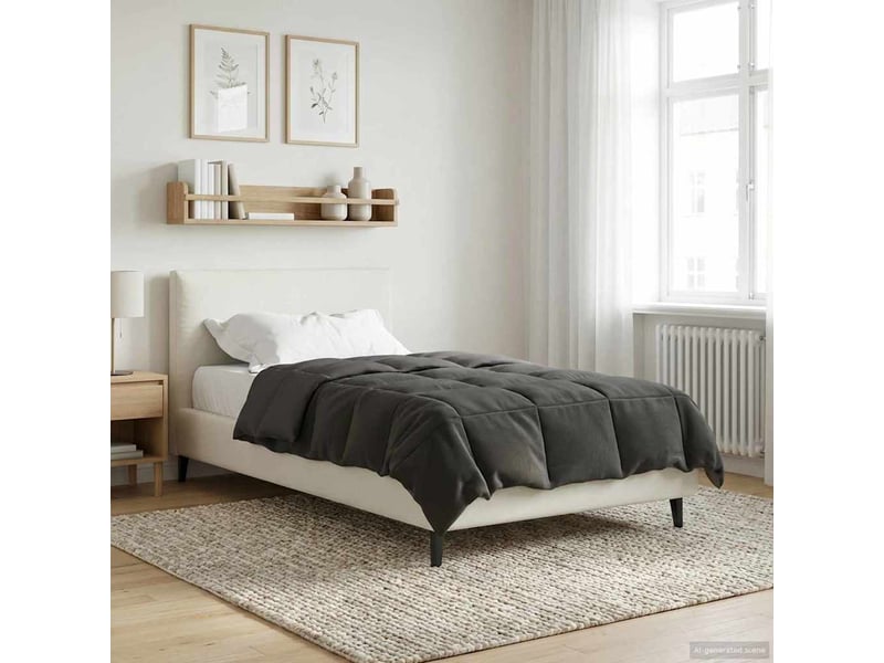  Duvet - couette complet toute l'année 135 x 220 cm 4 saisons anthracite  - Conforama D
