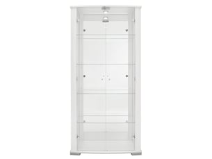 Vitrine coloris blanc 4 étagère(s) <strong></strong> <strong>STELLA 2</strong> - 86 cmx178.2 cm