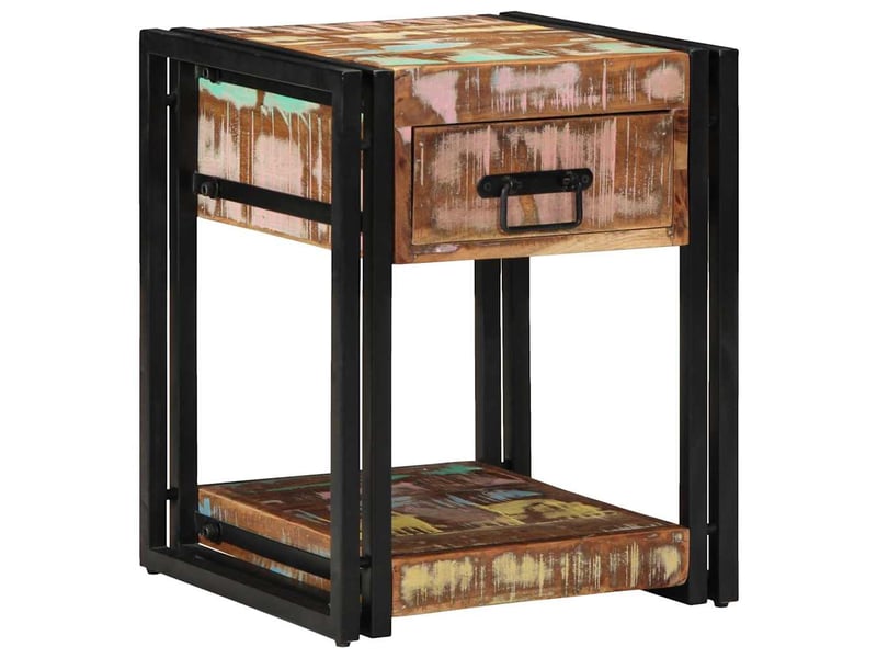  Table de chevet avec tiroir 2 pièces multicolore 40 x 40 x 50 cm  - Conforama D