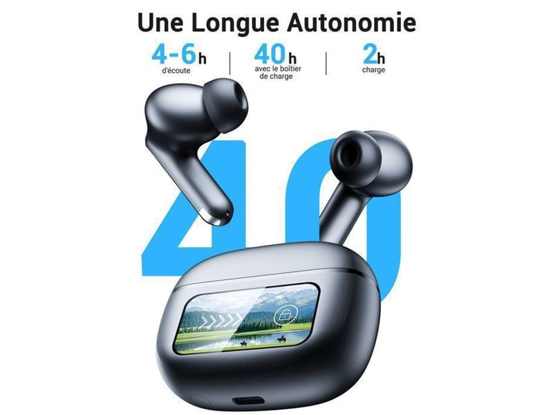  Ecouteurs true wireless anc bluetooth 5.4 noir 13 mm hifi appels hd avec etui ipx7 40h 176665_AAAAS09859_6_DROPFR - Conforama B