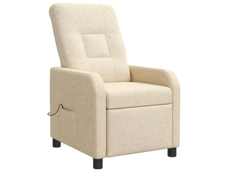  Vidaxl fauteuil de massage inclinable crème tissu  - Conforama E