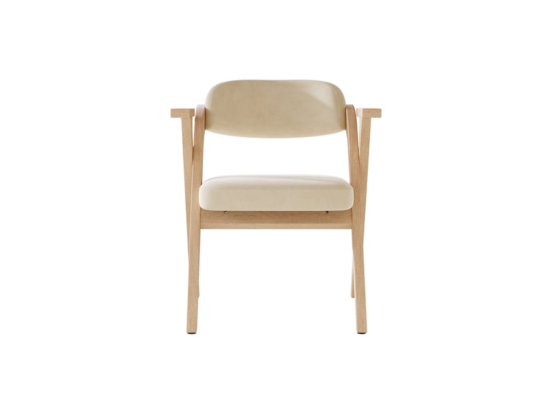  Lot de 6 chaises pliantes en bois massif avec coussins en velours beige, idéales pour salle à manger ou café  - Conforama A