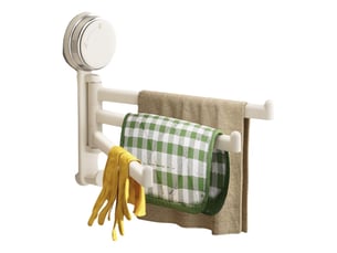Porte-serviettes de coupe d'aspiration, 4-bar rotative swing-out, 11.81in mur sans