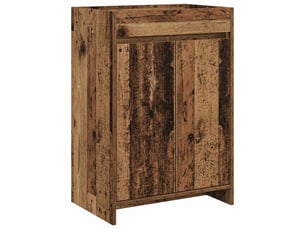 Meuble sous lavabo de salle de bain, commode bois ancien shl7776