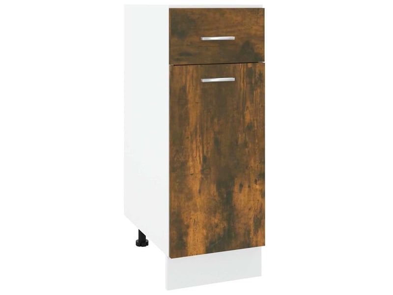Armoire de cuisine, armoire à tiroirs lyon chêne fumé 30x46x81,5cm bois d'ingénierie - Conforama A