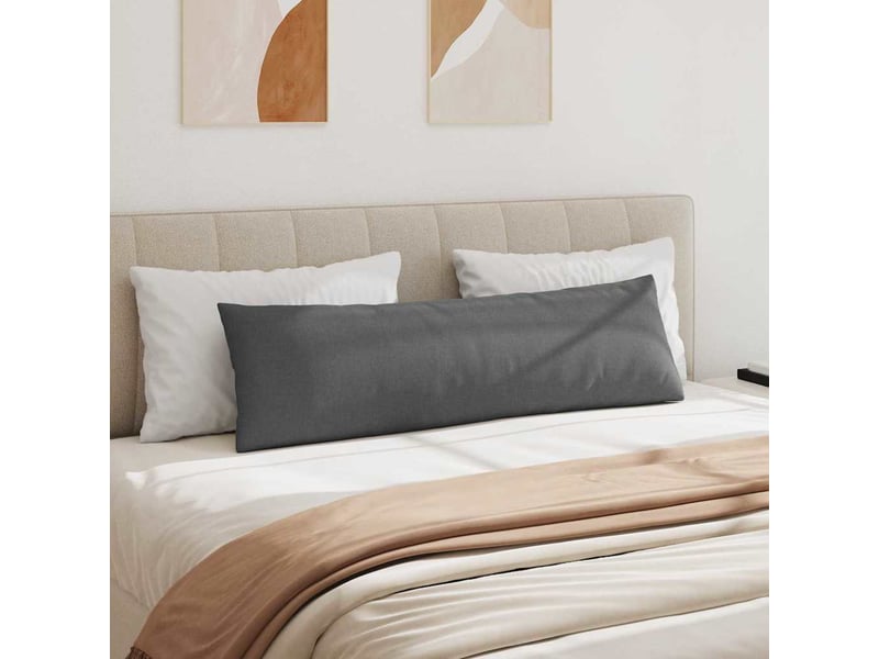 Lot de 2 coussins de canapé, coussins décoratifs tissu gris foncé 145 x 40 cm cf58856 - Conforama D
