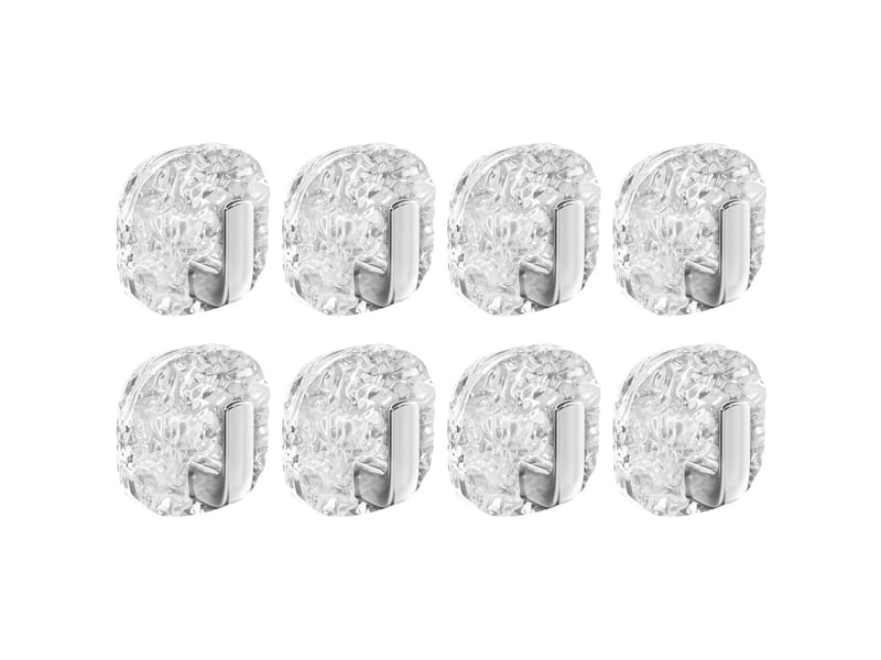  Lot de 8 crochets auto-adhésifs hexagonaux résistants à l'eau et à la rouille pour salle de bain, cuisine, clés, serviettes, organiseur de maison, gris  - Conforama A