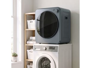 Mini sèche-linge 4 kg, 5 programmes, jusqu’à 60 °c, 800 w400 w, tambour inox gris