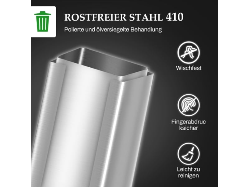 Poubelle à pédale 20 l en inox avec couvercle et bac intérieur, 21,5x37,2x57 cm - Conforama D