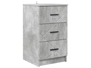 Table de chevet - cabinet de chevet - table de nuit gris béton 38 x 38 x 66 cm bois d'ingénierie