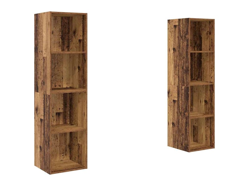  Ensemble meuble tv - banc tv - meuble de rangement 2 pcs marron bois d'ingénierie  - Conforama A