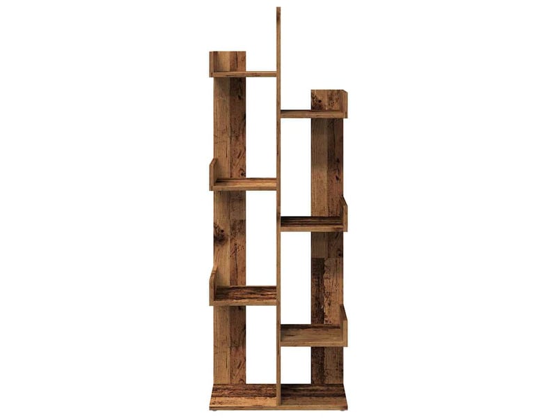 Bibliothèque, meuble de rangement salon vieux bois 48x25,5x140 cm bois d'ingénierie  - Conforama D