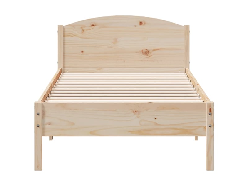  Lit simple- lit adulte -  cadre de lit sans matelas 100x200 cm bois massif de pin  - Conforama C