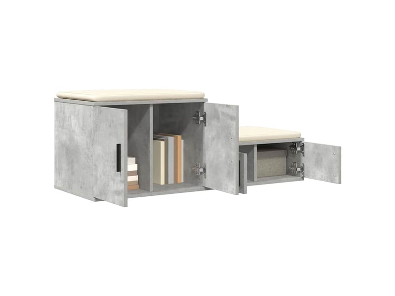 Table de chevet - table de rangement 2 pc gris béton 127 x 41 x 40 cm - Conforama B