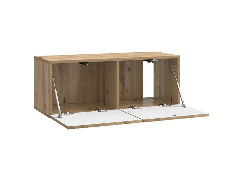  Meuble tv - banc tv - meuble de rangement mural 78,5 x 31 x 30 cm chêne artisanal  - Conforama E