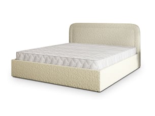 Lit coffre 160x200 cm <strong>MASSENO</strong> <strong></strong> coloris beige