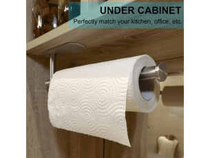 2-pack of stainless steel tissue holders, 33.5cm, wall-mounted, suitable for kitchens and bathrooms, with self-adhesive adhesive (silver)