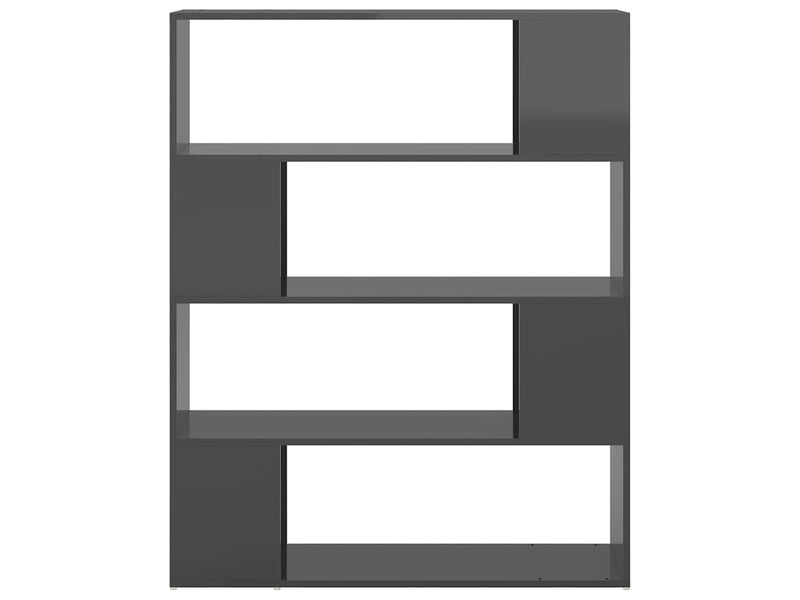  Bibliothèque, séparateur de pièce gris brillant 100x24x124 cm  - Conforama E
