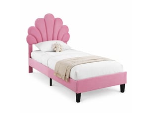 Lit simple 90x200 cm MEUBLIV   coloris rose