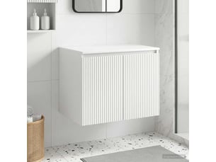 Cabinet salle de bain mural, meuble de rangement blanc 62.5x44.5x50 cm