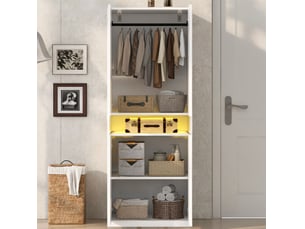 Armoire 4 porte(s) battante 0 tiroir(s) HAVRYA coloris blanc largeur 70 cm