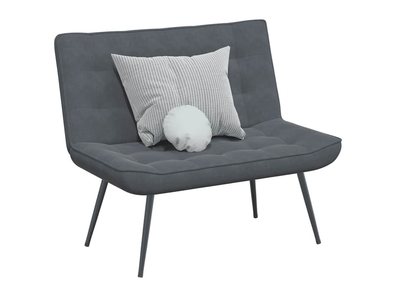  Banc chambre, banc de lit gris foncé 110x74x84 cm velours shl32876  - Conforama B