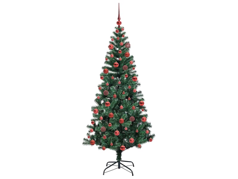  Sapin de noël artificiel, arbre de noël pré-éclairé vert 180 cm pvc et métal shl298  - Conforama D
