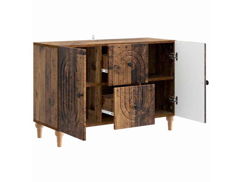  Meuble tv - banc tv - meuble de rangement bois ancien 89 x 34,5 x 60 cm bois d'ingénierie  - Conforama E