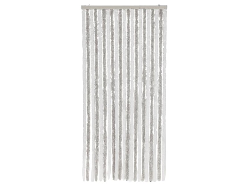  Rideau anti-mouches, moustiquaire gris clair et blanc 90x200 cm chenille cf43535  - Conforama C