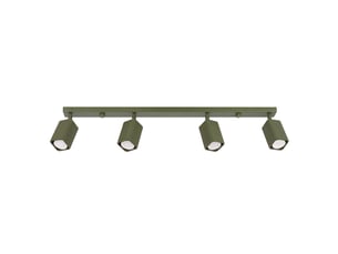 Plafonnier rayo 4l vert olive aluminium moderne 16.5x81x6cm
