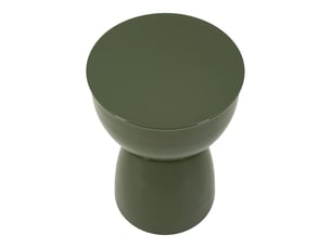 Table d'appoint yao en métal laqué vert