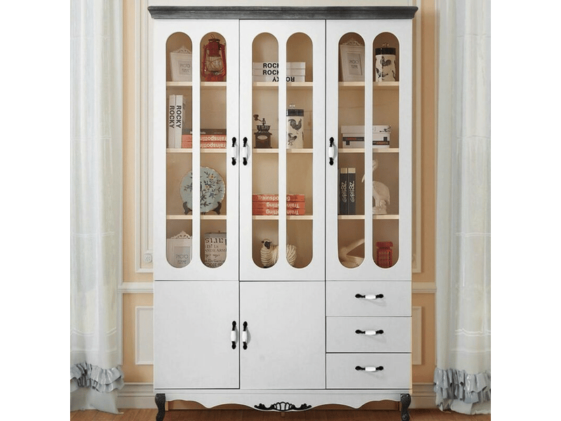 Lot de poignées poignée de meuble poignée de porte en céramique de style moderne avec vis pour armoire placard tiroir distance entre les axes blanc et noir - Conforama E