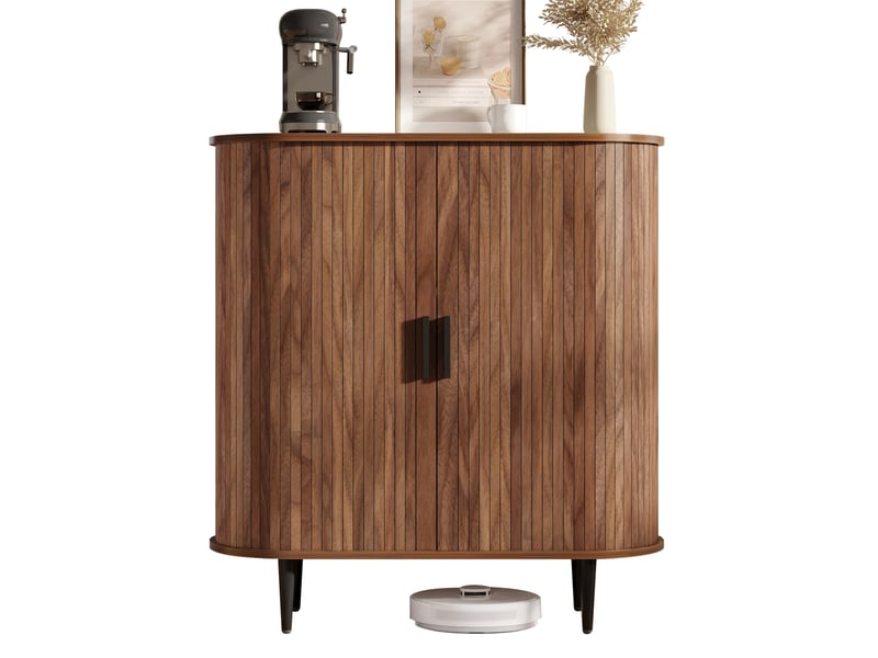  Buffet de rangement 2 portes tambour avec crochets 85 x 40 x 93 cm homvra  - Conforama A
