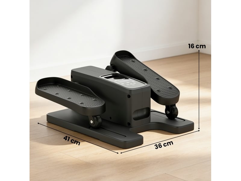  Mini vélo elliptique électrique sous bureau 41x36x16 cm 12 vitesses noir  - Conforama E